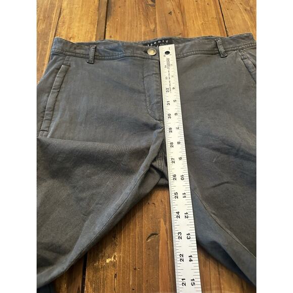 Theory Women’s Olive Green Khaki Pants Size 6 Zipper Pockets Preppy Casual - Picture 15 of 16